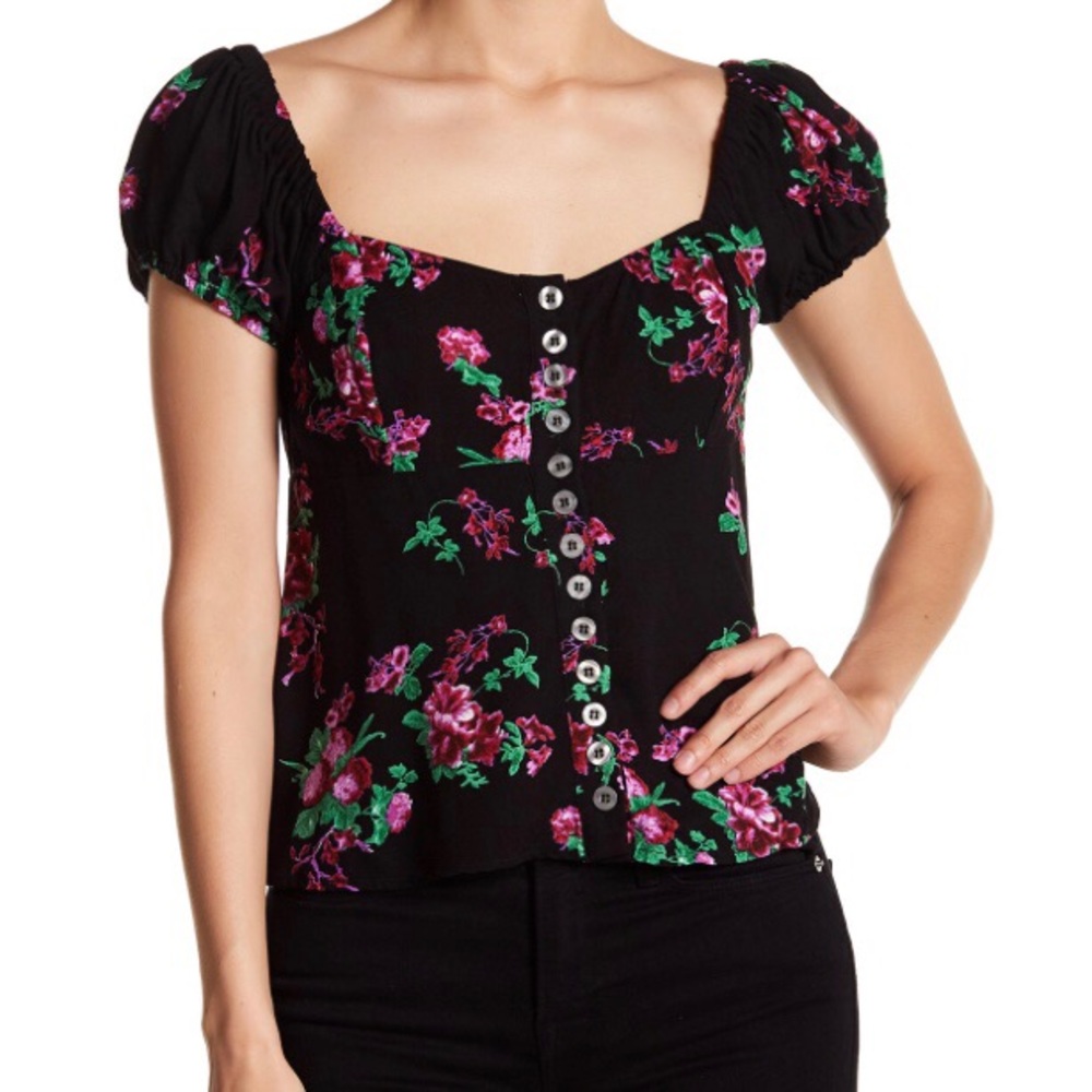 Free People Floral Blouse - Picture 4 of 8